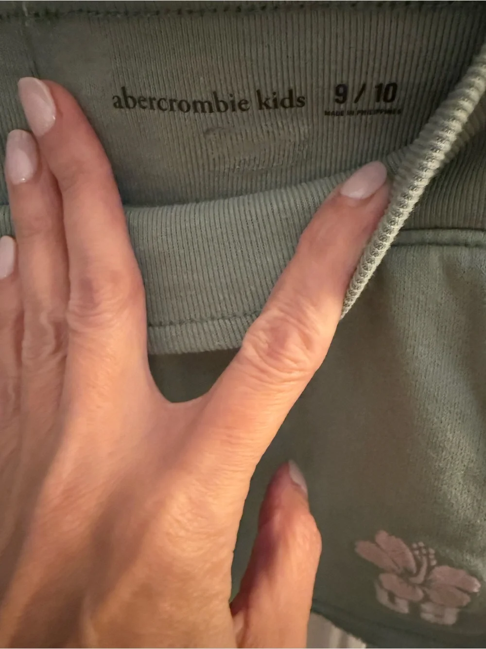 Abercrombie Kids Girls 9/10 Matching Hoodie & Shorts Set Los Angeles Floral